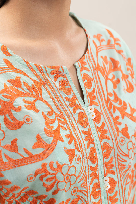 EMBROIDERED BROCHIA SHIRT (PRET)