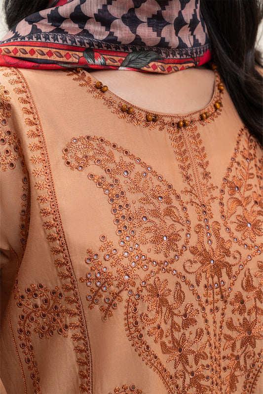 3 PIECE EMBROIDERED LAWN SUIT (PRET)
