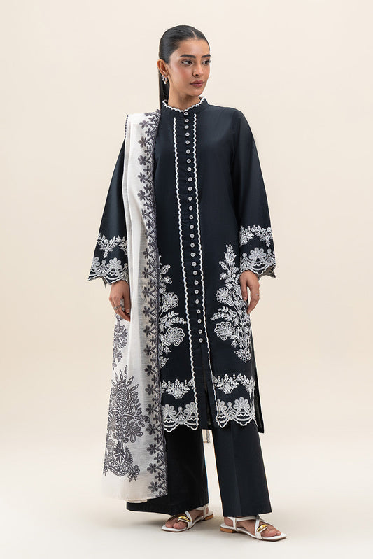 3 PIECE EMBROIDERED LAWN SUIT (PRET)