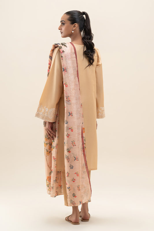 3 PIECE EMBROIDERED LAWN SUIT (PRET)