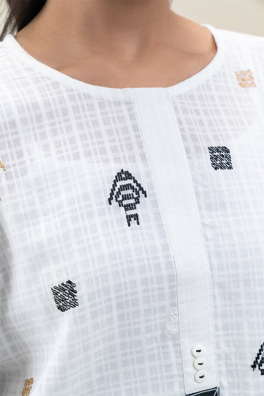 EMBROIDERED DORIA SHIRT (PRET)
