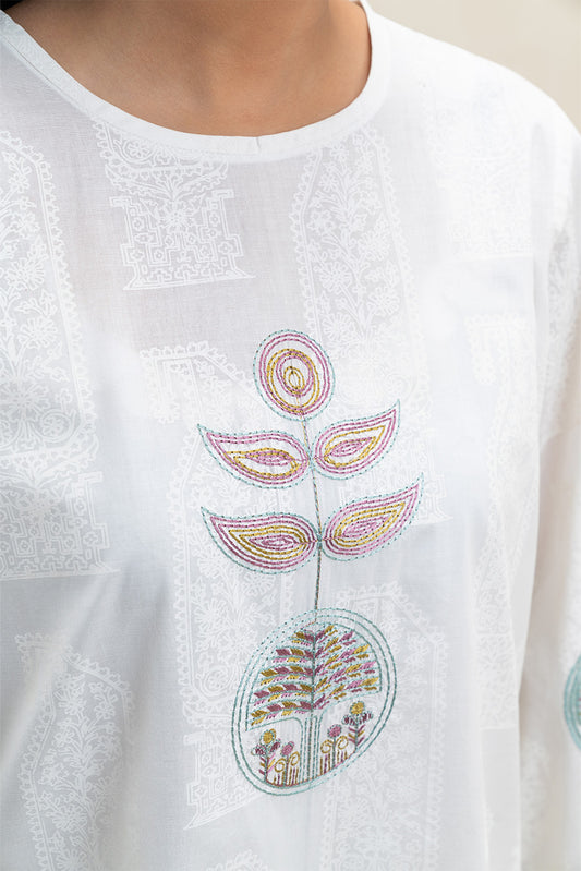 2 PIECE EMBROIDERED LAWN SUIT (PRET)