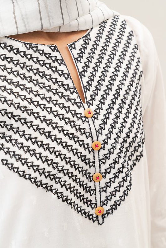3 PIECE EMBROIDERED BROCHIA SUIT (PRET)
