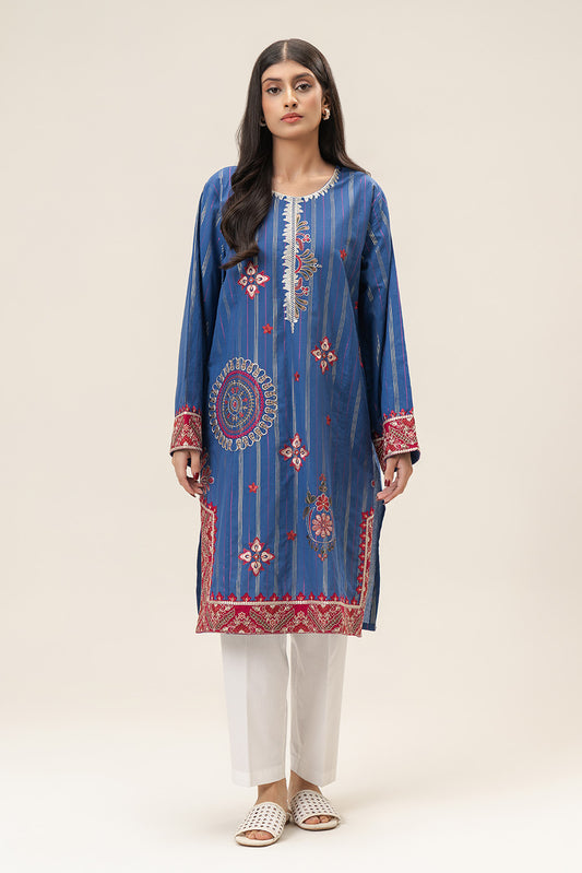 EMBROIDERED COTTON BADLA SHIRT (PRET)