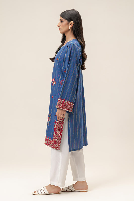 EMBROIDERED COTTON BADLA SHIRT (PRET)