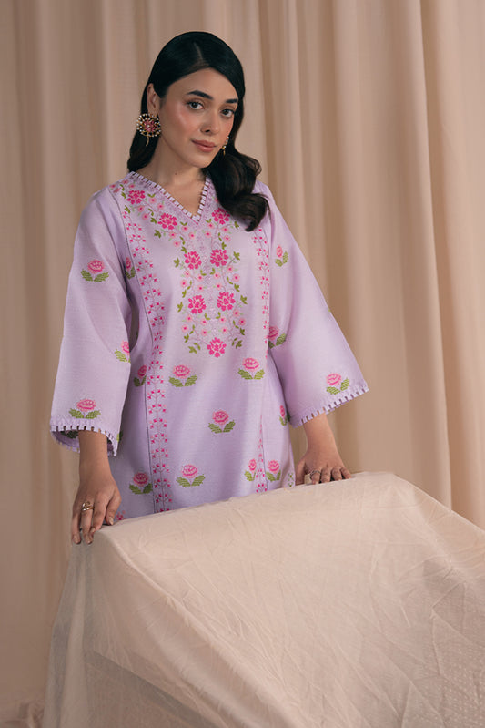 2 EMBROIDERED SPACE DYED SUIT (PRET)