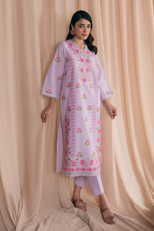 2 EMBROIDERED SPACE DYED SUIT (PRET)