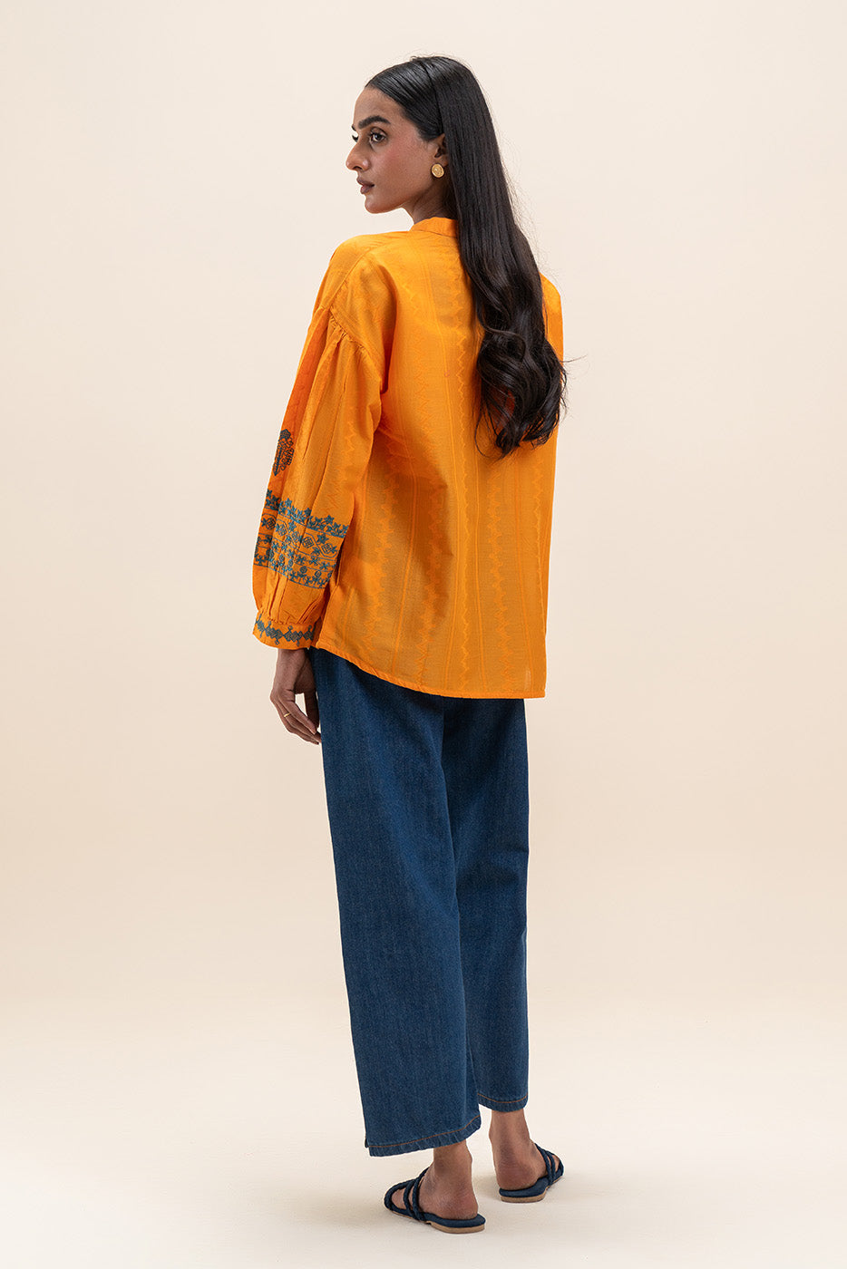 EMBROIDERED JACQUARD SHIRT (PRET)