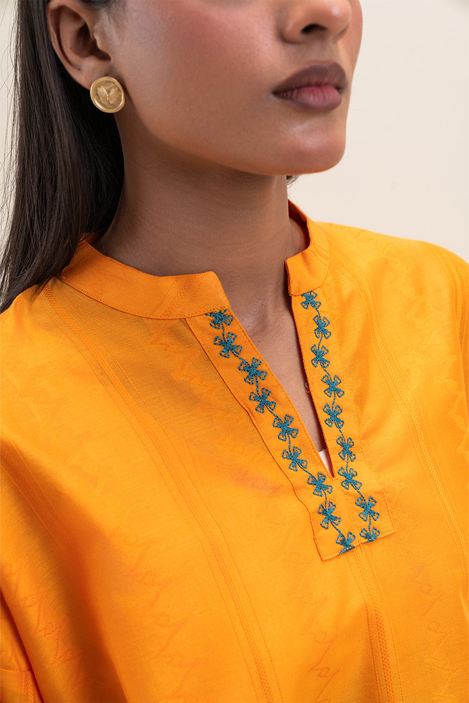 EMBROIDERED JACQUARD SHIRT (PRET)