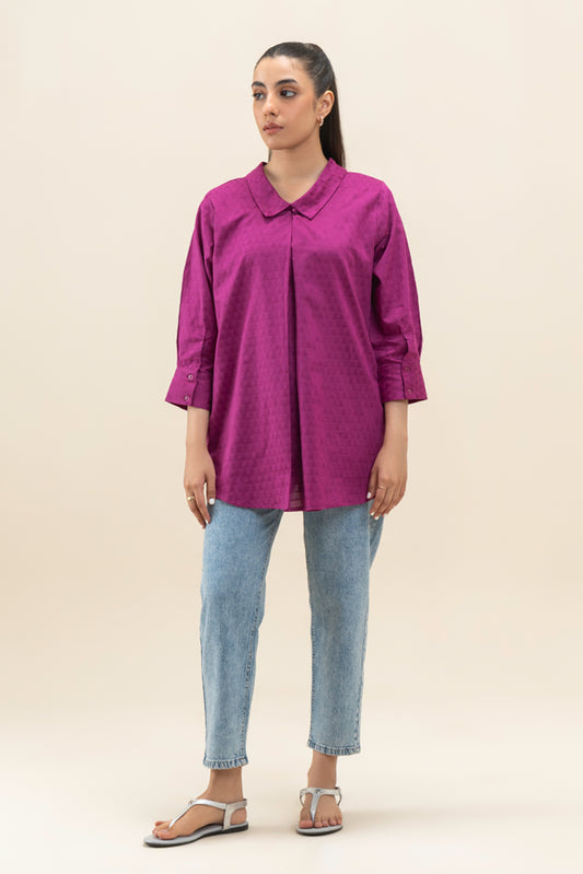 EMBROIDERED JACQUARD TOP (PRET)