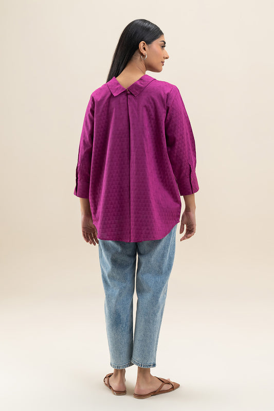 EMBROIDERED JACQUARD TOP (PRET)