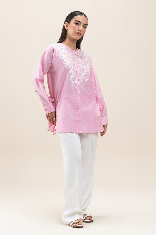 EMBROIDERED JACQUARD TOP (PRET)