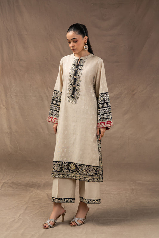 2 PIECE EMBROIDERED FANCY BADLA SUIT (LUXURY PRET)
