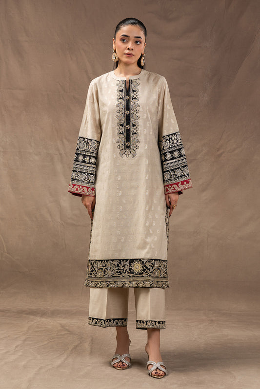 2 PIECE EMBROIDERED FANCY BADLA SUIT (LUXURY PRET)