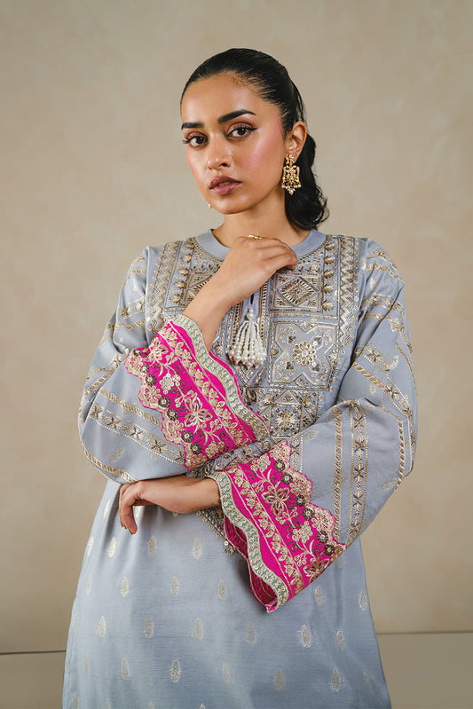 2 PIECE EMBROIDERED LUREX JACQUARD SUIT (LUXURY PRET)