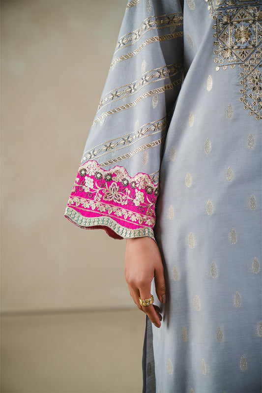 2 PIECE EMBROIDERED LUREX JACQUARD SUIT (LUXURY PRET)