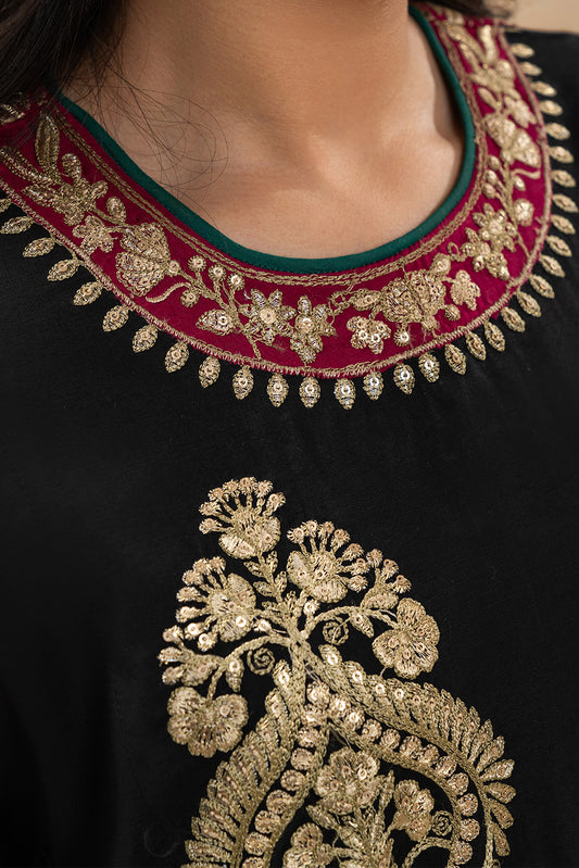 2 PIECE EMBROIDERED RAW SILK SUIT (LUXURY PRET)