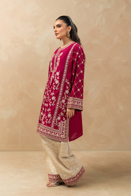 2 PIECE EMBROIDERED RAW SILK SUIT (LUXURY PRET)