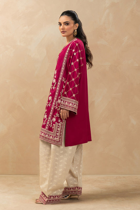 2 PIECE EMBROIDERED RAW SILK SUIT (LUXURY PRET)