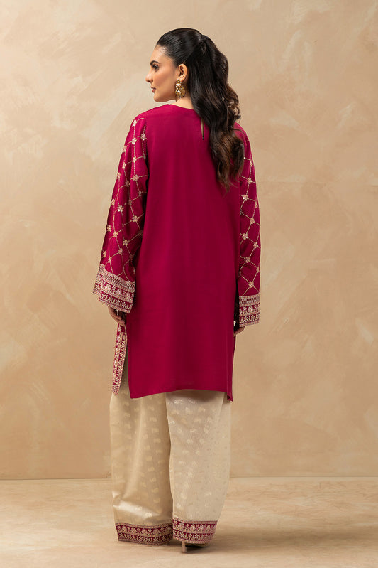 2 PIECE EMBROIDERED RAW SILK SUIT (LUXURY PRET)