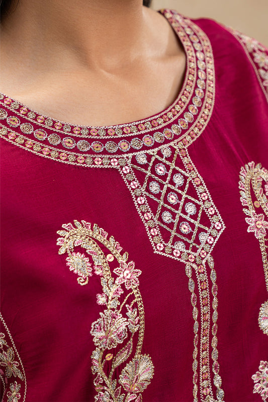 2 PIECE EMBROIDERED RAW SILK SUIT (LUXURY PRET)