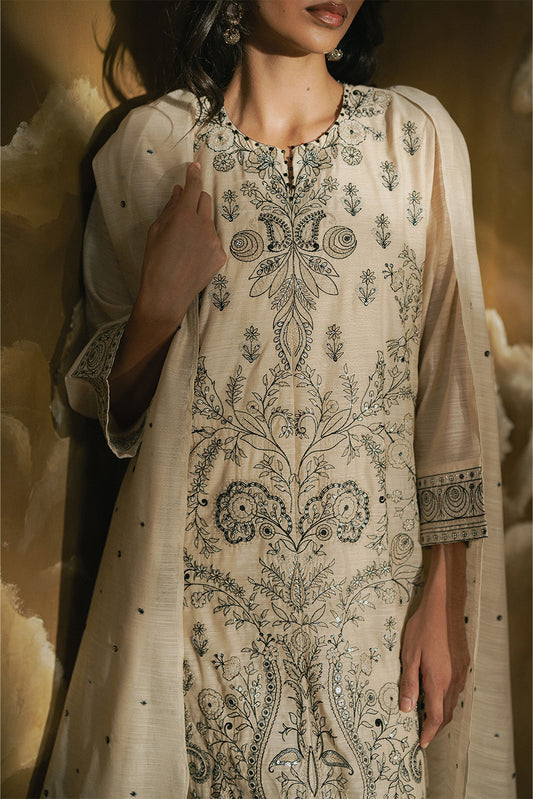 3 PIECE EMBROIDERED MONARK SUIT (LUXURY-PRET)