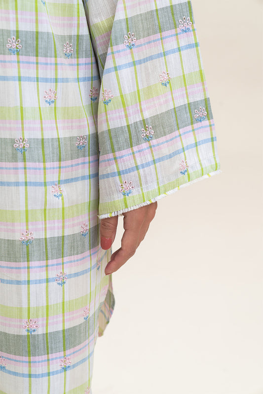 EMBROIDERED YARN DYED SHIRT (PRET)