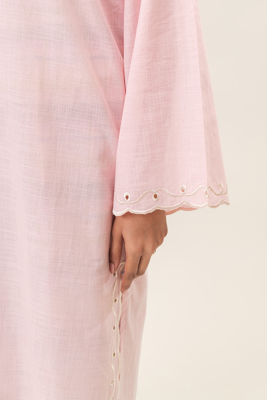 2 PIECE EMBROIDERED TWO WAY SLUB SUIT (PRET)