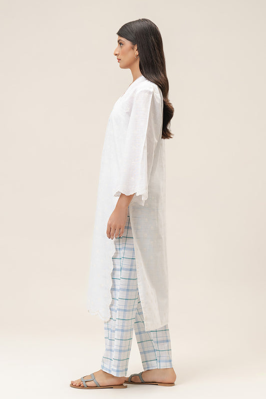 2 PIECE EMBROIDERED TWO WAY SLUB SUIT (PRET)