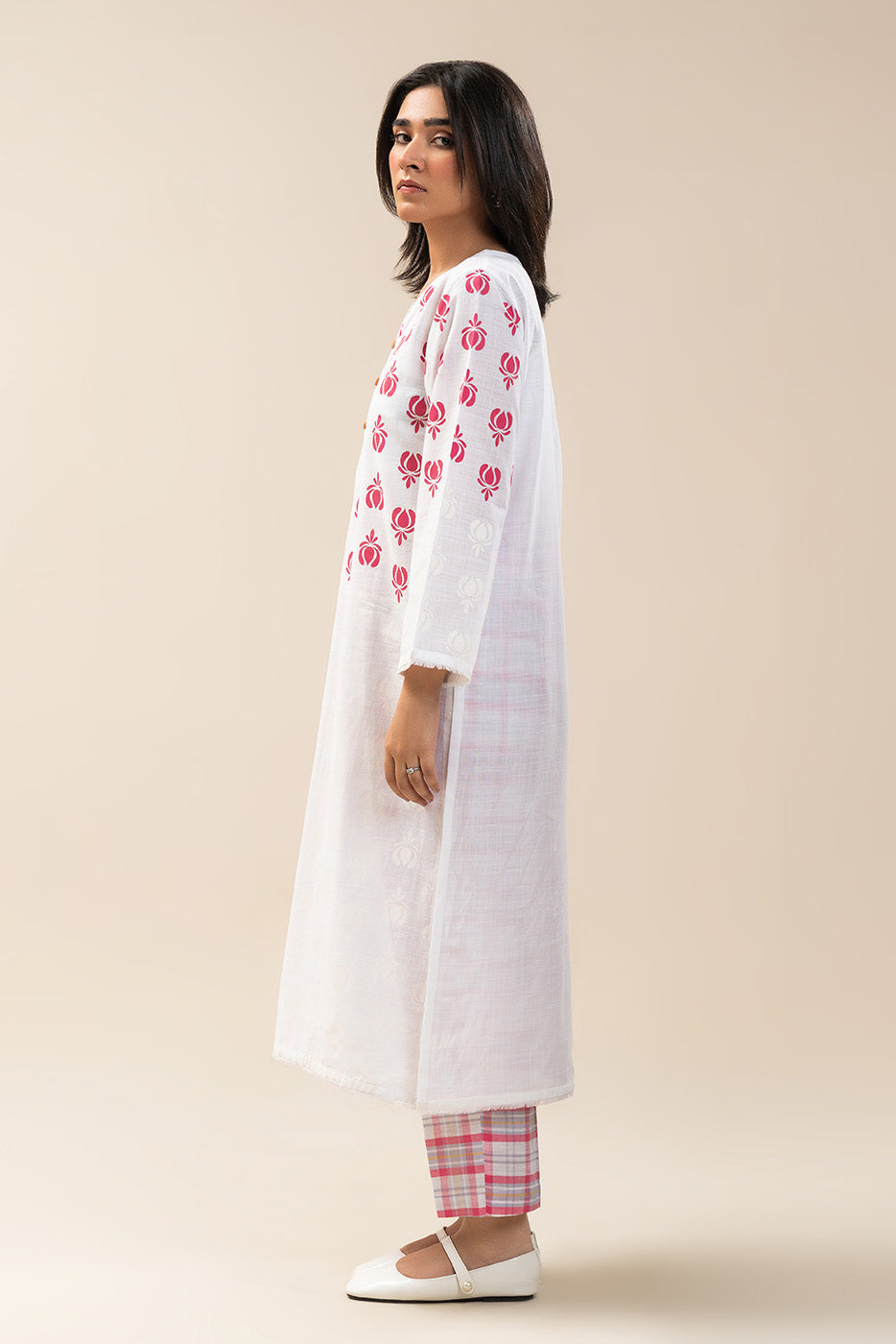 2 PIECE PRINTED TWO WAY SLUB SUIT (PRET)