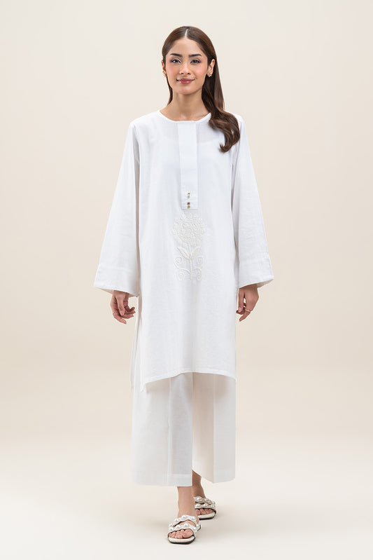 2 PIECE EMBROIDERED KARANDI TWIL SUIT (PRET)