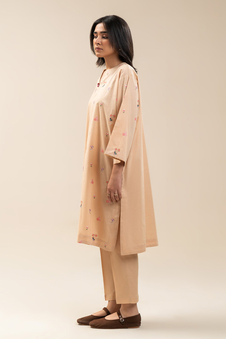 2 PIECE EMBROIDERED NEON NEPS SUIT (PRET)