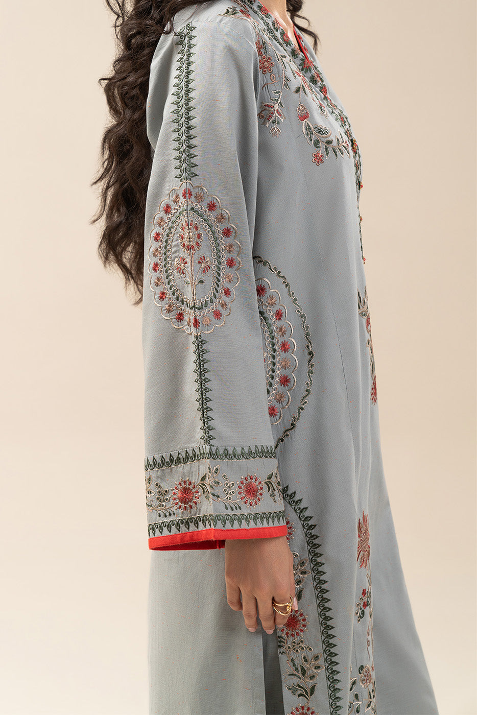 2 PIECE EMBROIDERED NEON NEPS SUIT (PRET)