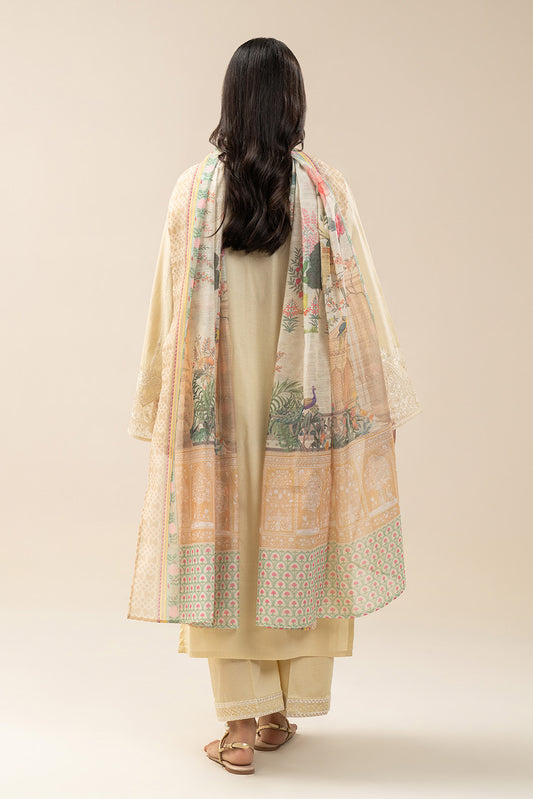 3 PIECE EMBROIDERED LAWN SUIT (PRET)