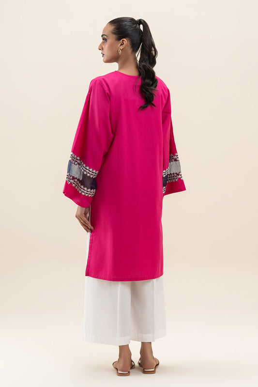 EMBROIDERED NEPS CAMBRIC SHIRT (PRET)