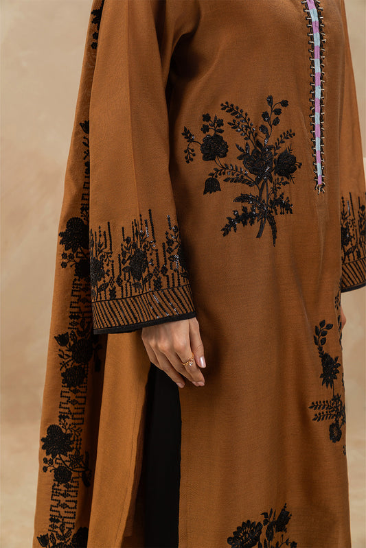 2 PIECE EMBROIDERED PAPER COTTON SUIT (LUXURY-PRET)