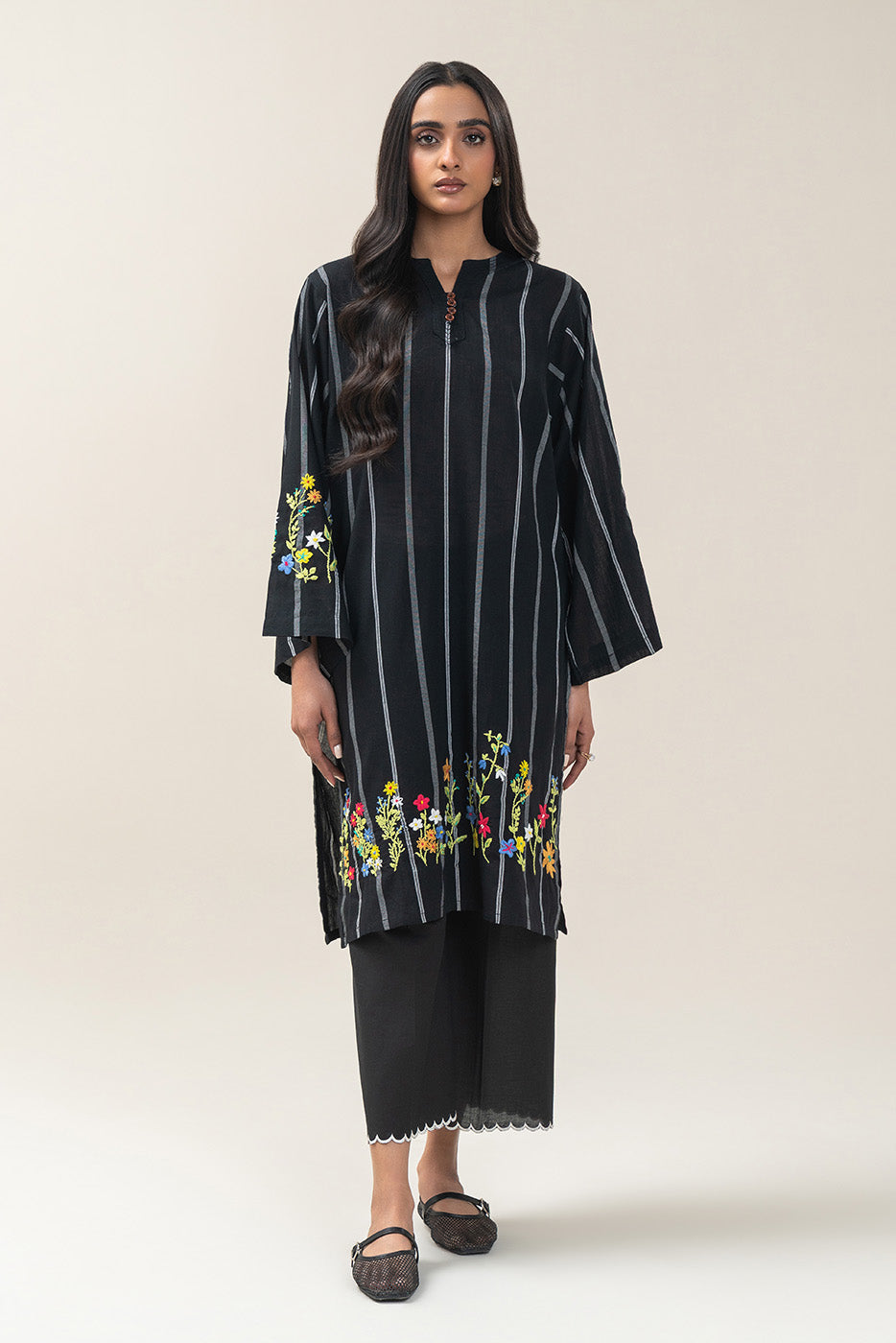 EMBROIDERED YARN DYED SHIRT (PRET)