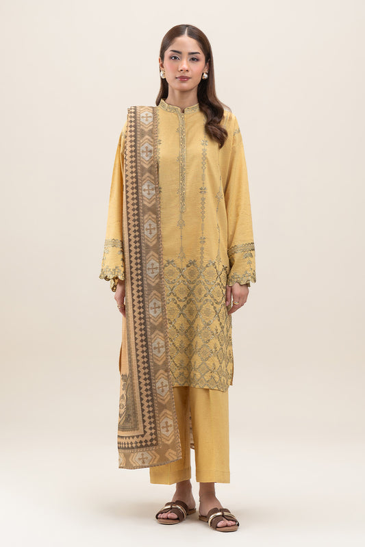 3 PIECE EMBROIDERED MULTI NEPS SUIT (PRET)