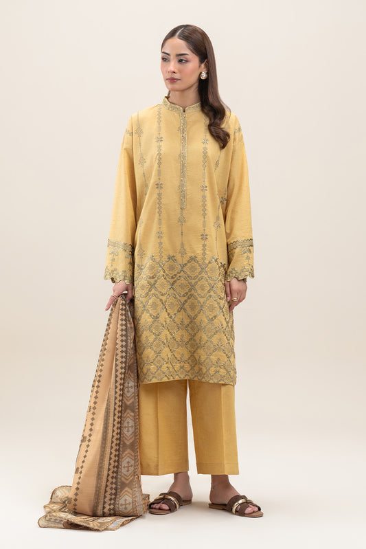 3 PIECE EMBROIDERED MULTI NEPS SUIT (PRET)
