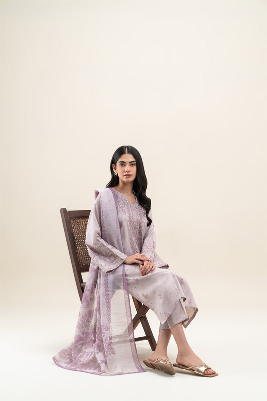 3 PIECE EMBROIDERED MULTI NEPS SUIT (PRET)