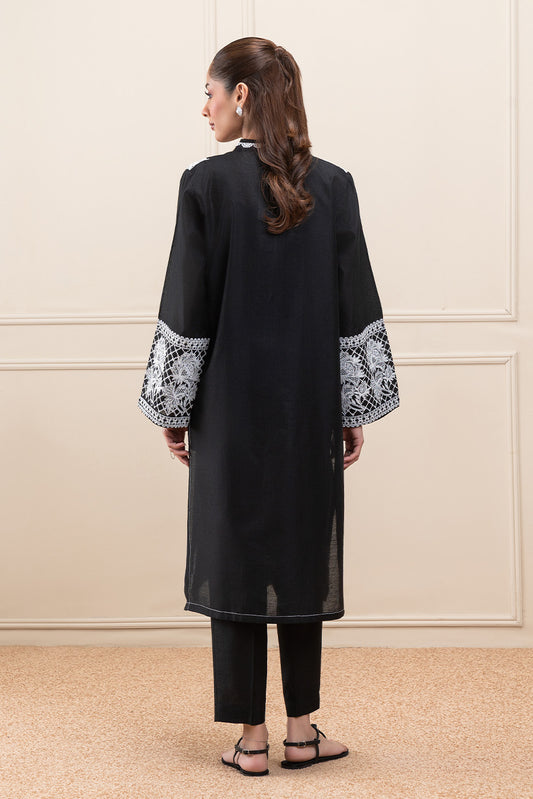2 PIECE EMBROIDERED TWO TONE SUIT (PRET)
