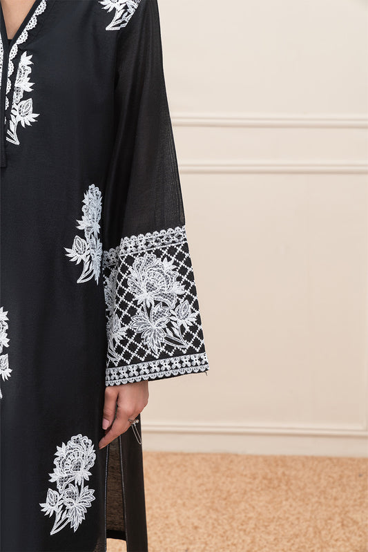 2 PIECE EMBROIDERED TWO TONE SUIT (PRET)