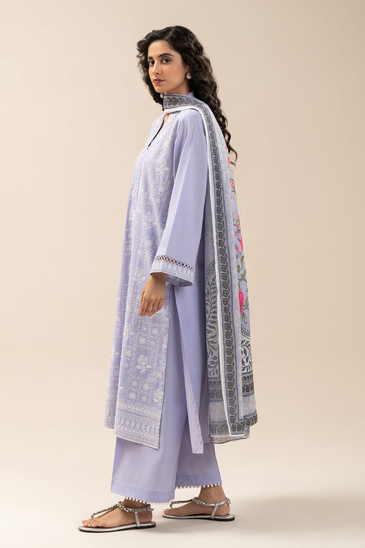 3 PIECE EMBROIDERED LAWN SUIT (PRET)