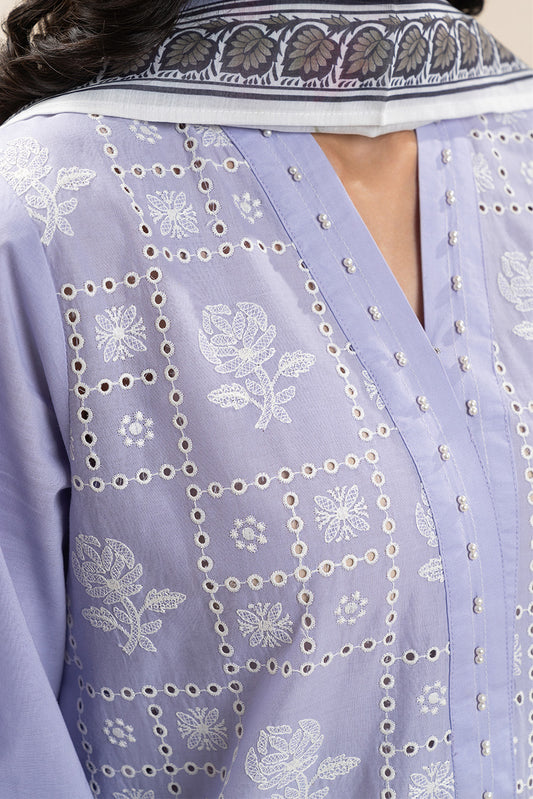 3 PIECE EMBROIDERED LAWN SUIT (PRET)