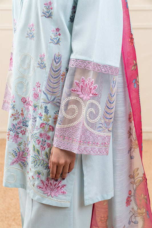 3 PIECE EMBROIDERED LAWN SUIT (PRET)