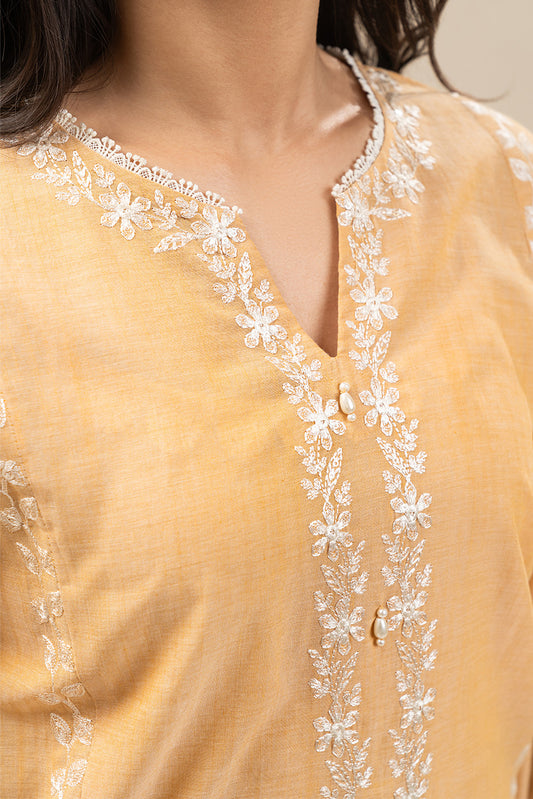 EMBROIDERED CHAMBRAY JACQUARD SHIRT (PRET)