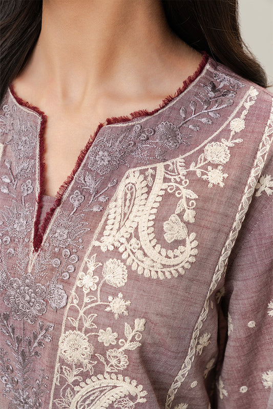EMBROIDERED CHAMBRAY SHIRT (PRET)