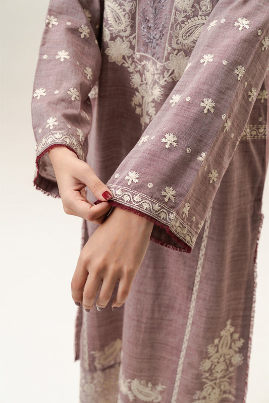 EMBROIDERED CHAMBRAY SHIRT (PRET)