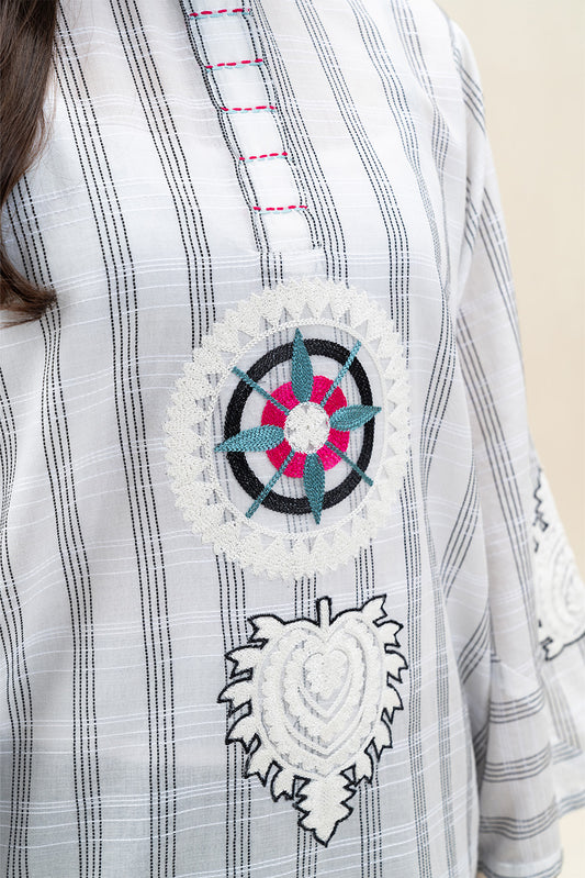 EMBROIDERED YARN DYED SHIRT (PRET)