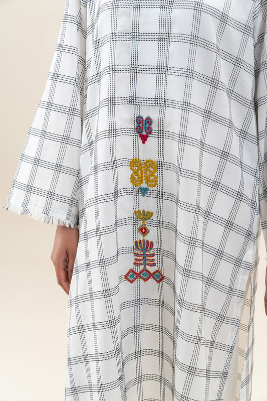 EMBROIDERED YARN DYED JACQUARD SHIRT (PRET)